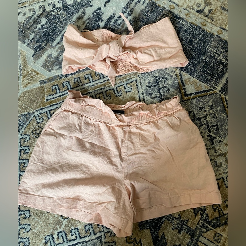 Express linen short set